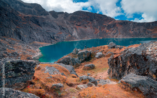 Lake on the top of the mountain