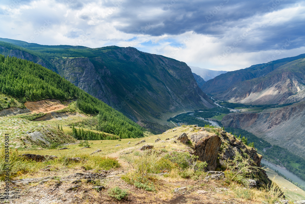 Valley of Chulyshman river. Altai Republic. Russia