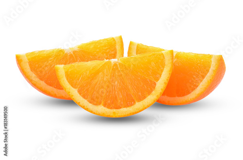 fresh orange isolated on white background