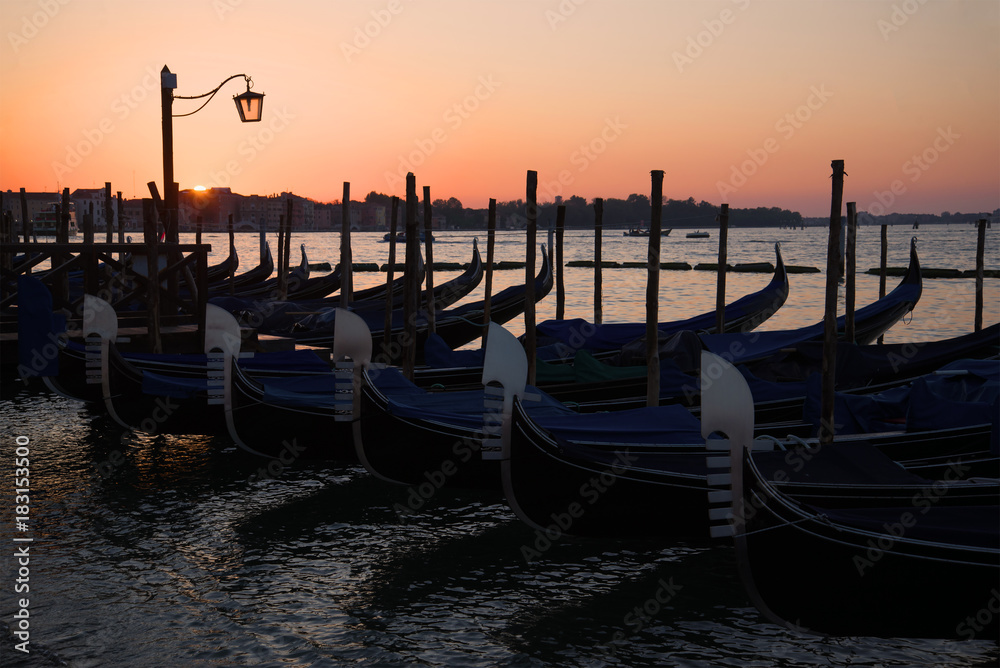 Rising in San Marco bay. Venice, Italy
