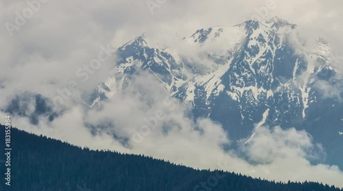 Cloud and fog at Hurricane Ridge, Olympic National Park, Washington state, United States