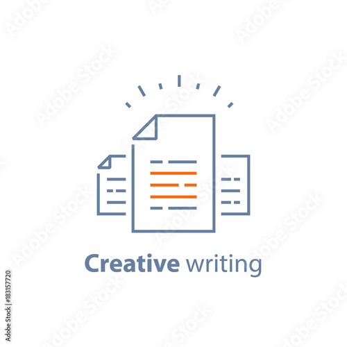 Contract terms and conditions, document paper, writing and storytelling concept, brief summary