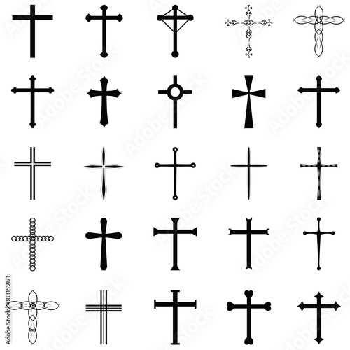 crosses icon set