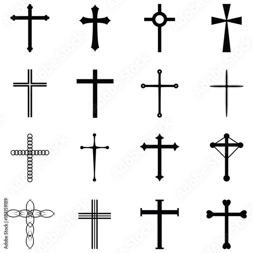 crosses icon set photo
