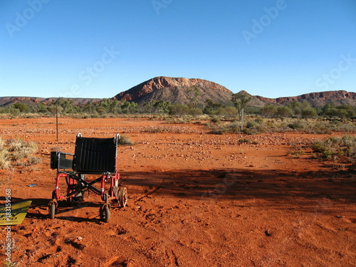 wheelchair in the desert