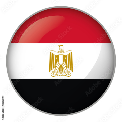Icon representing button flag of Egypt. Ideal for catalogs of institutional materials and geography