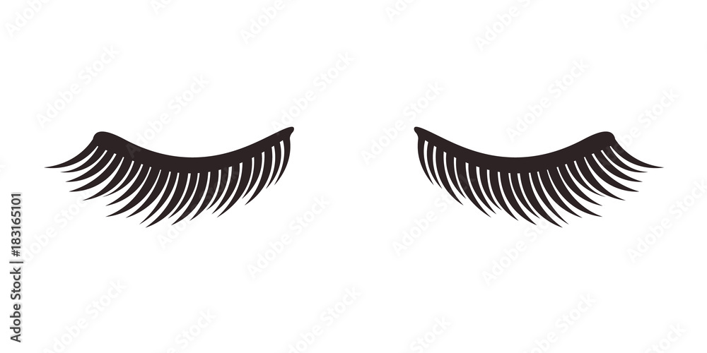 Eyelashes on white background, vector illustration. Eyelashes on white background, vector illustration.