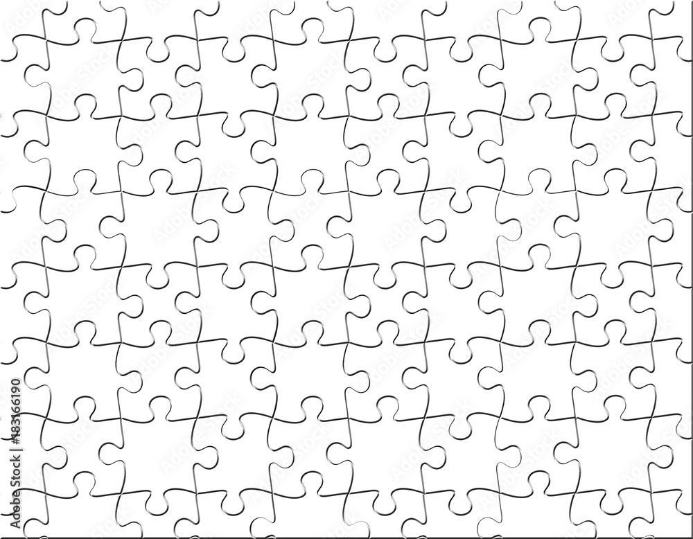 Jigsaw puzzle template Stock Illustration Adobe Stock