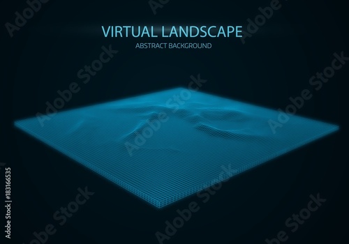 Abstract vector landscape background.