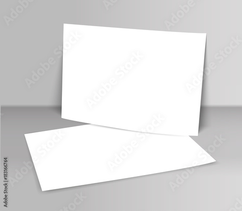 Poster blank bi fold brochure mockup cover template