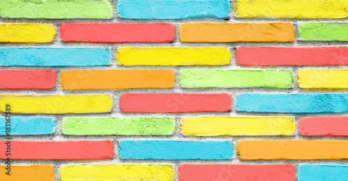 Art multicolored Brick Background