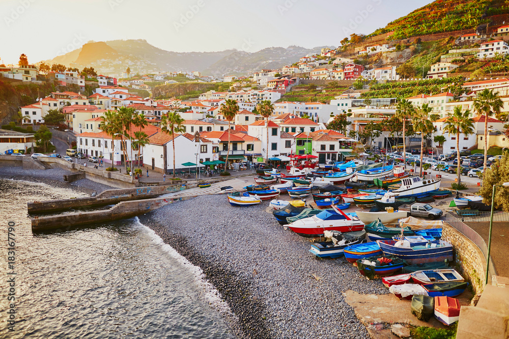 View of Camara de Lobos village, Madeira, Portugal