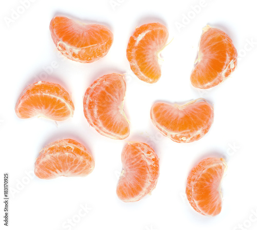  fresh juicy slices of ripe mandarin