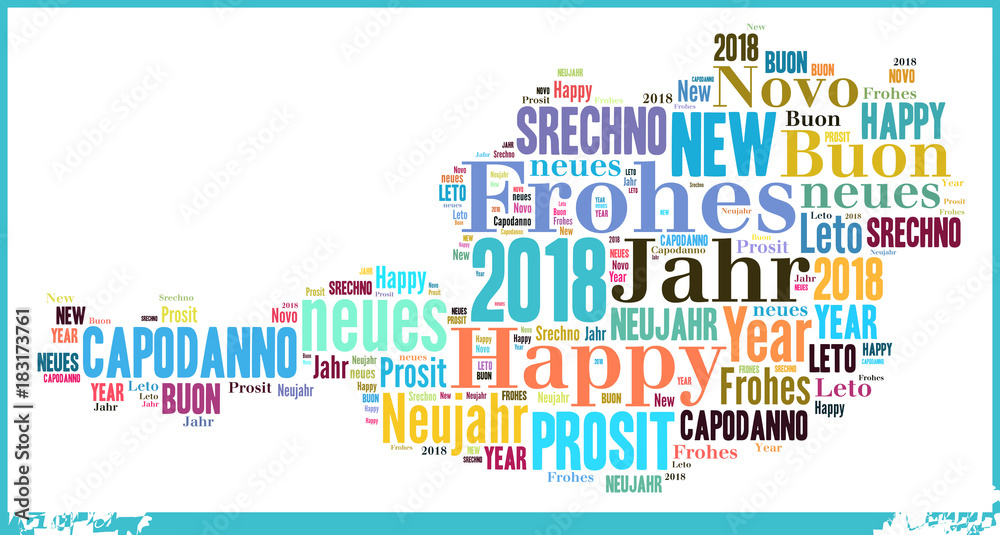 Fototapeta premium Neujahr 2018