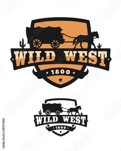 Old Wild West. Logo of emblem.