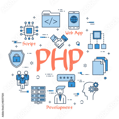 Round linear banner - PHP concept