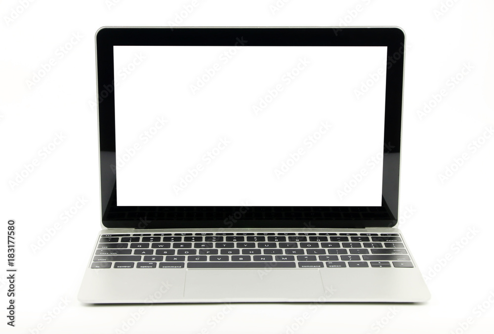 Mock up Laptop computer on White background Mock up Laptop computer on White background