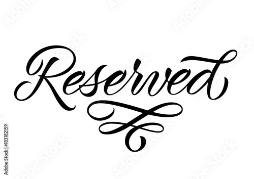 Reserved lettering with ornament photo
