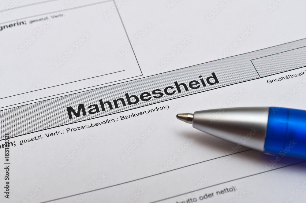 Mahnbescheid Mahnbescheid