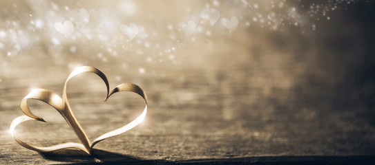 Magic ribbon hearts