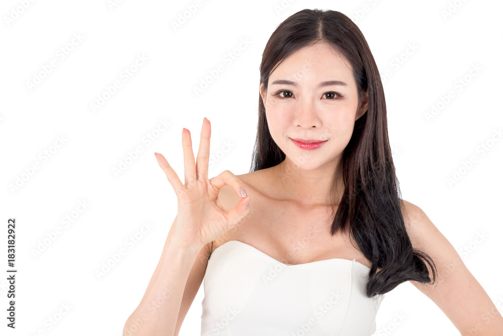 Beautiful woman beauty health care.beauty and spa.perfect fresh skin isolated on white background Beautiful woman beauty health care.beauty and spa.perfect fresh skin isolated on white background