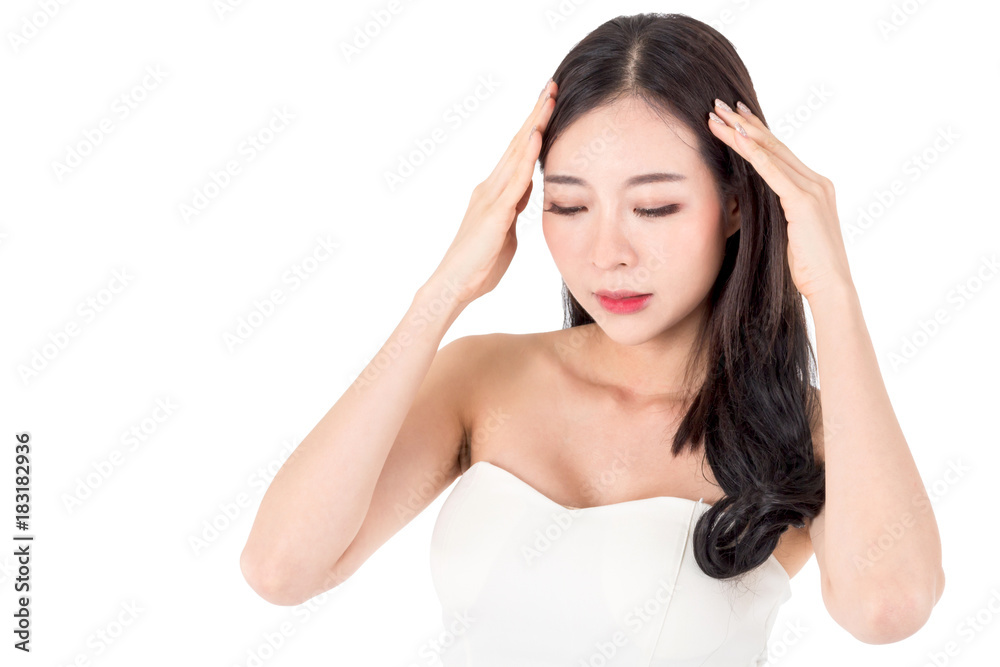 Beautiful woman beauty health care.beauty and spa.perfect fresh skin isolated on white background Beautiful woman beauty health care.beauty and spa.perfect fresh skin isolated on white background