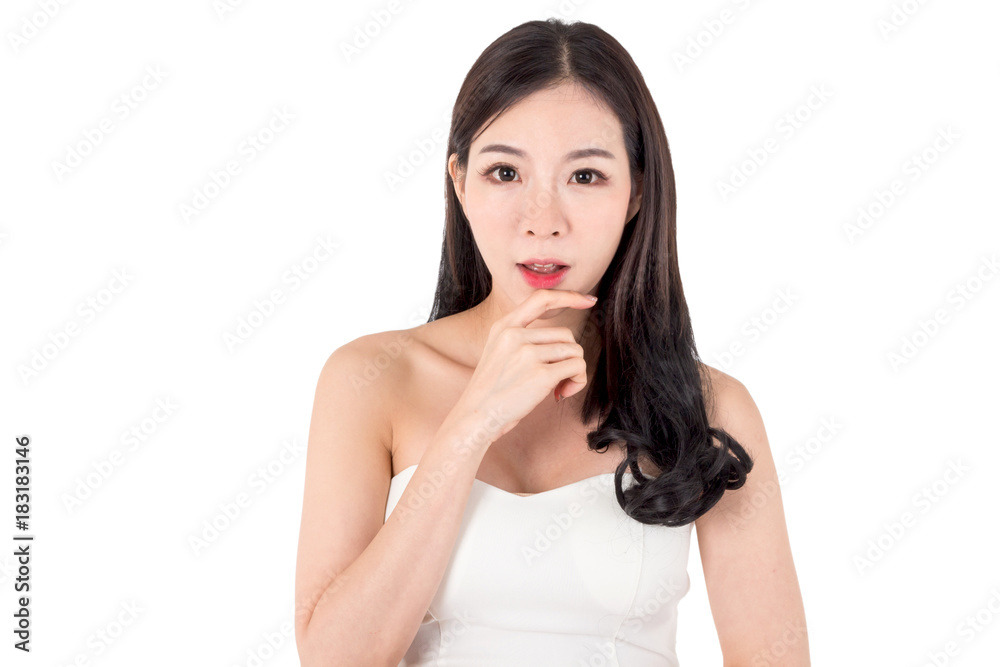Beautiful woman beauty health care.beauty and spa.perfect fresh skin isolated on white background Beautiful woman beauty health care.beauty and spa.perfect fresh skin isolated on white background