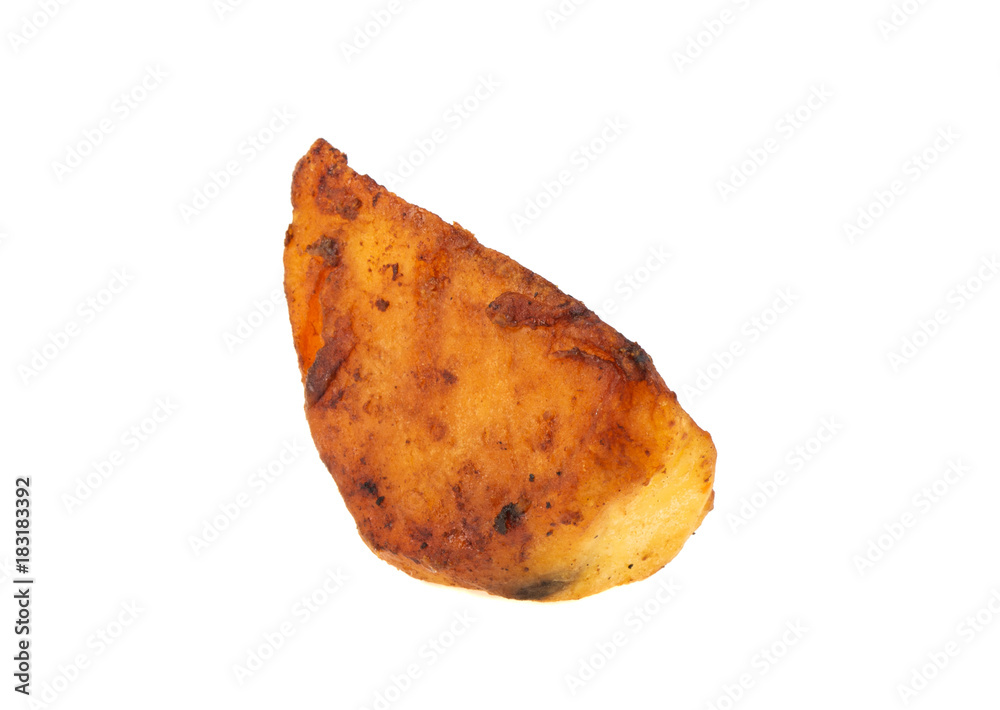 fried potatoes isolated on white background fried potatoes isolated on white background
