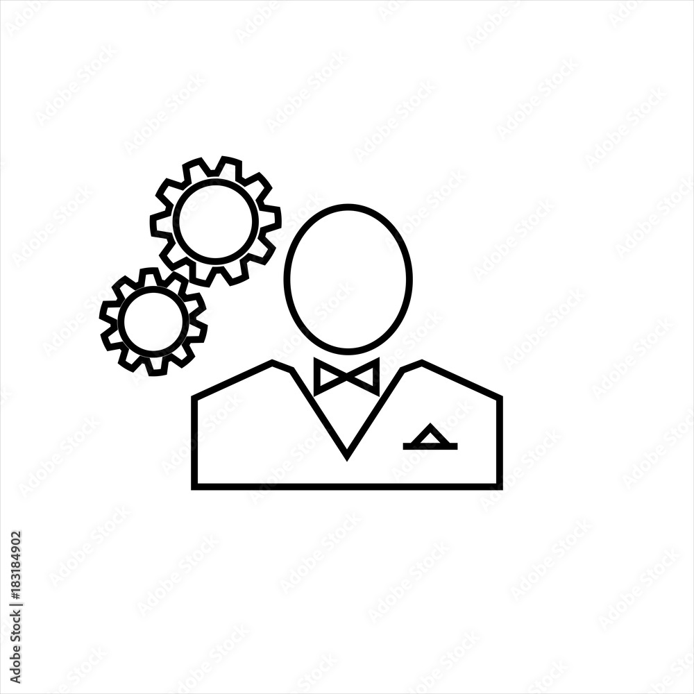 Management or business people line icon. Office & human resources. Management or business people line icon. Office & human resources.