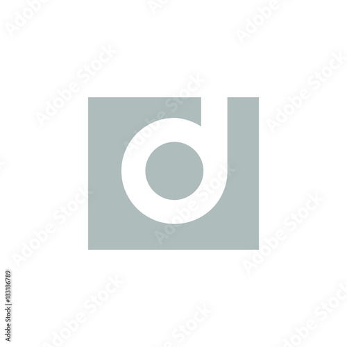 D Initial Letter Logo Vector