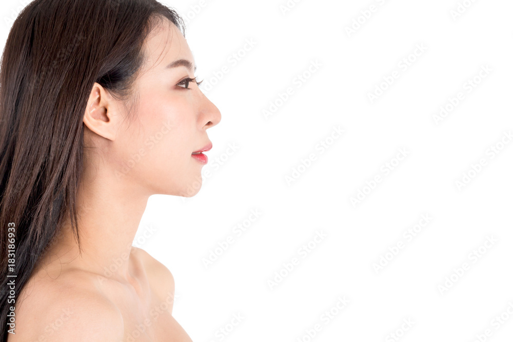 Beautiful woman beauty health care.beauty and spa.perfect fresh skin isolated on white background Beautiful woman beauty health care.beauty and spa.perfect fresh skin isolated on white background
