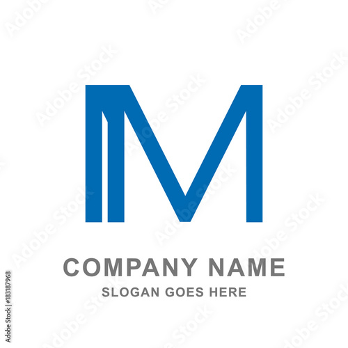 Free Download Blue Letter M Logo - GFXLoad