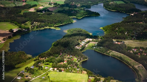 Aerial view of a lake