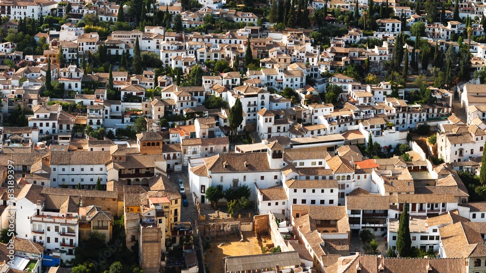 Panorama of Granada from the Alhambra, Spain