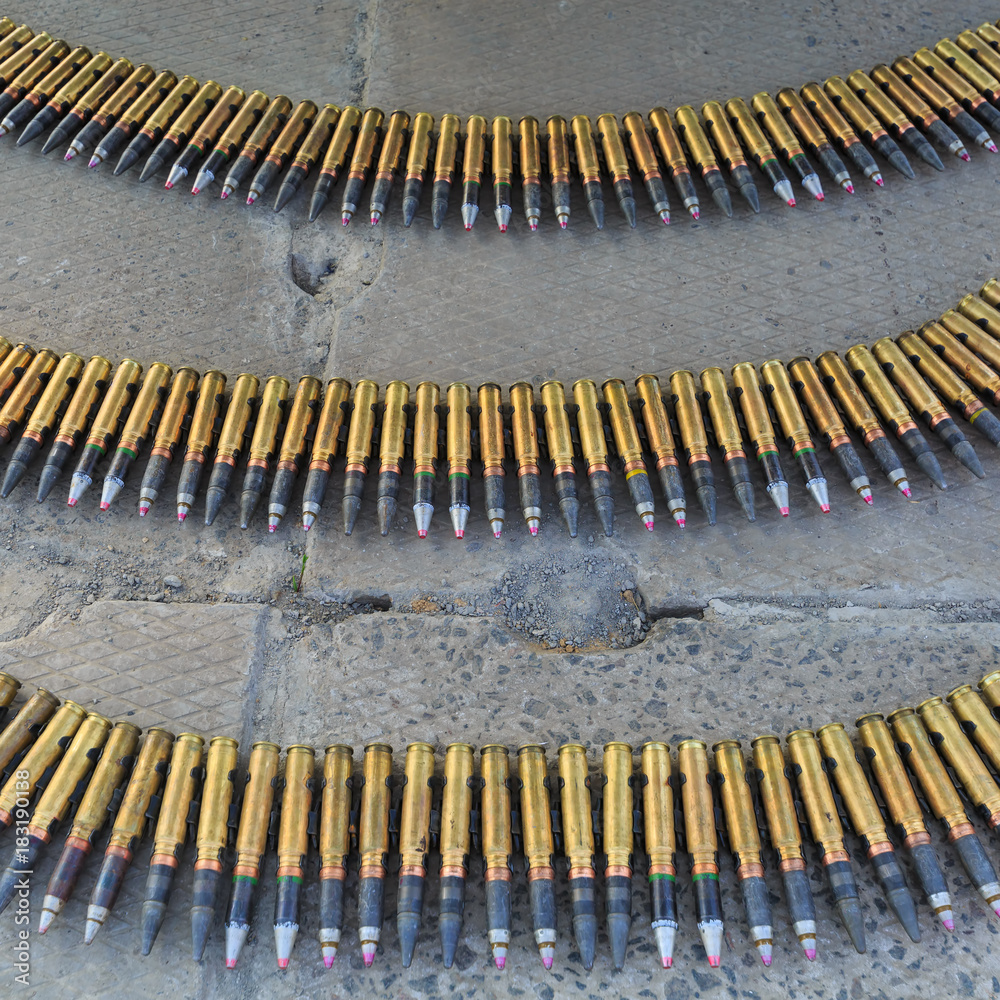 Fotografie Ammo for a modern helicopter gun