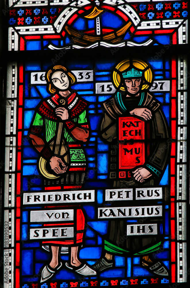 Stained Glass in Worms - Famous Jesuit Priests