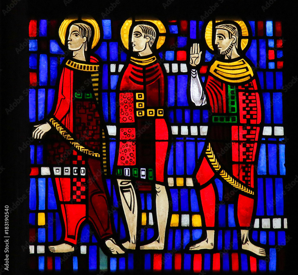 Stained Glass in Worms - Three Saints