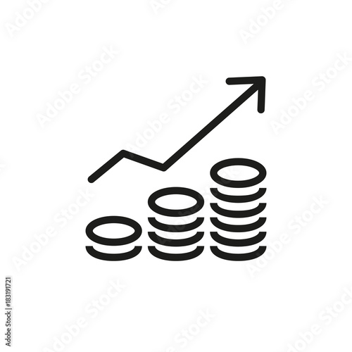Increasing revenue icon