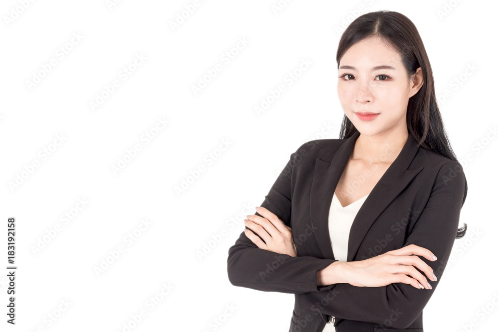 Portrait of business woman isolated on white background Portrait of business woman isolated on white background