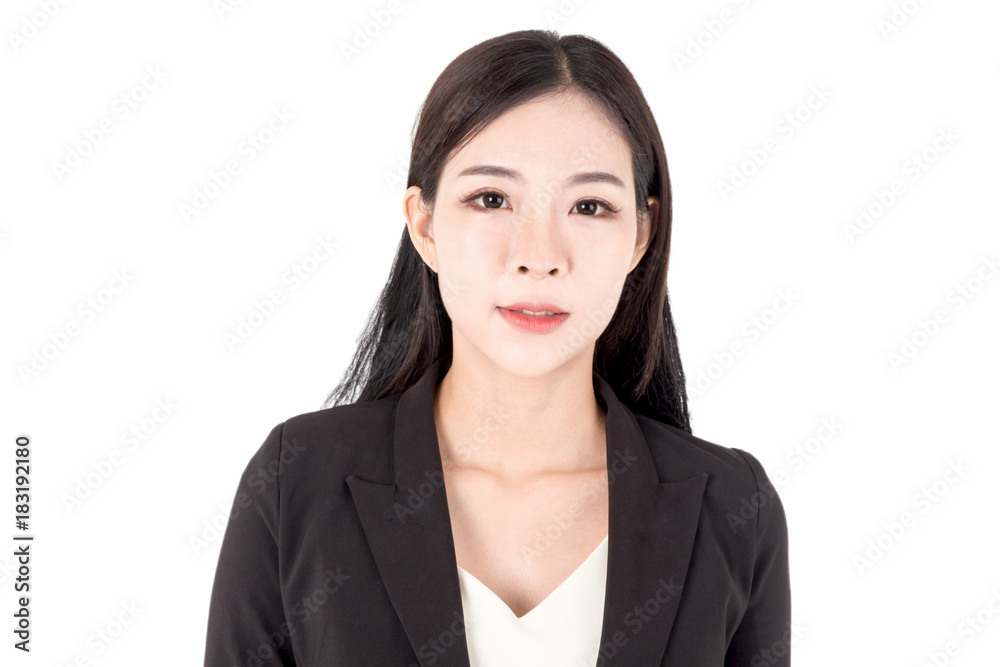 Portrait of business woman isolated on white background Portrait of business woman isolated on white background