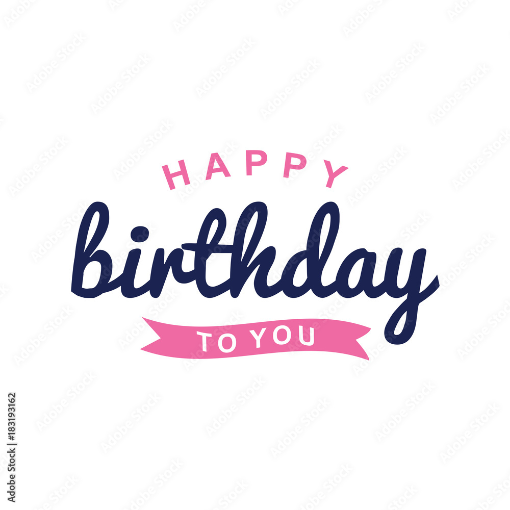 Happy Birthday typography vector design for greeting cards, poster, flyer birthday celebration.