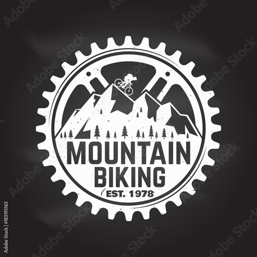 Mountain biking. Vector illustration.