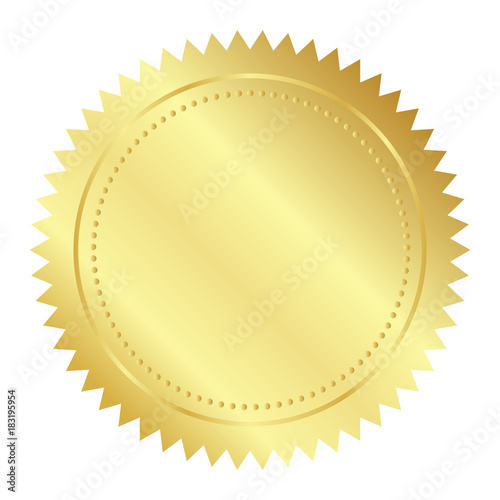 Vector illustration of gold seal