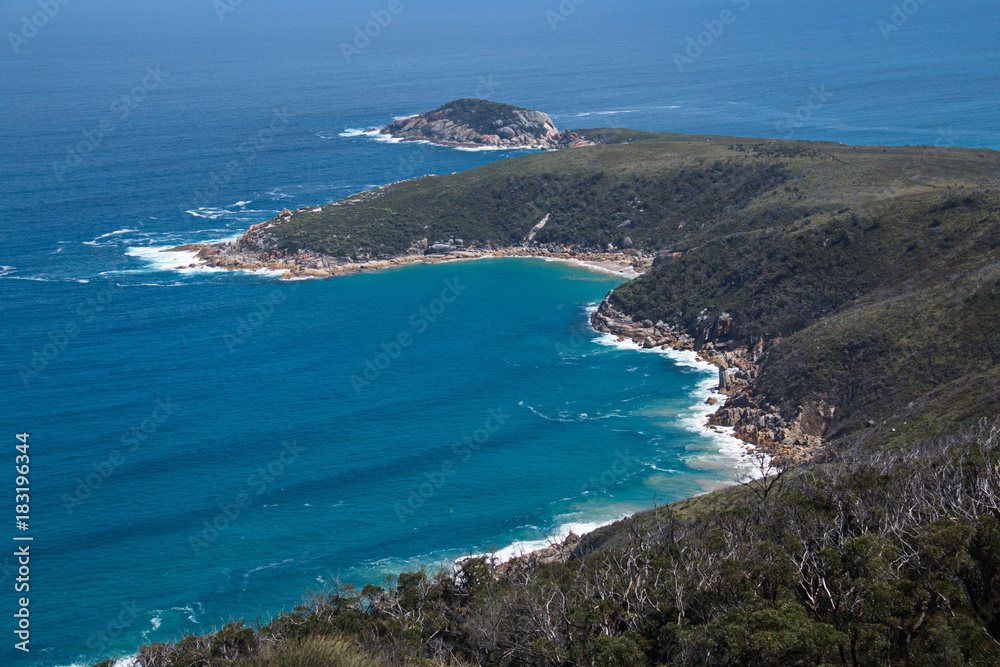 View on Tongue Point from Sparkes Lookout in Wilsons Promontory NP
