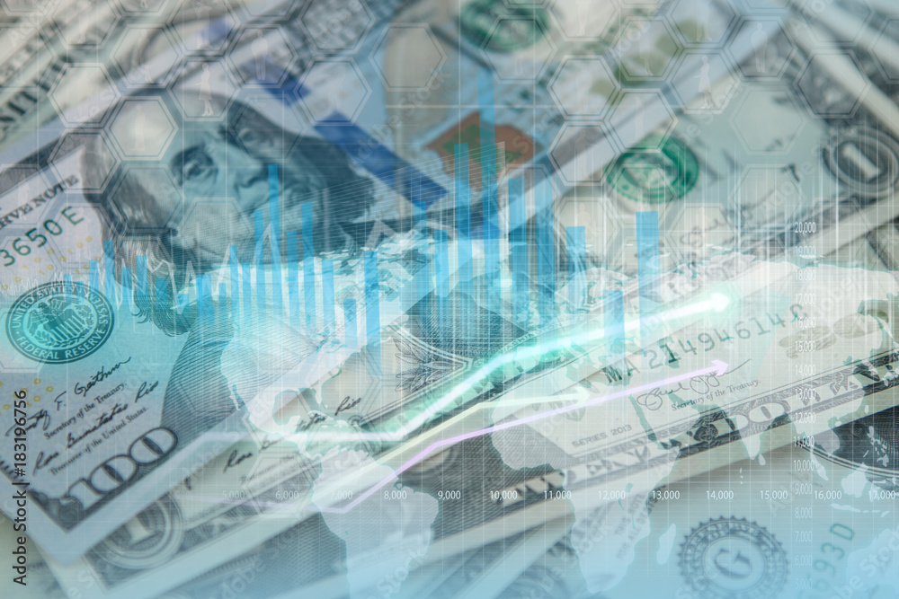 Fototapeta premium banknotes dollar background