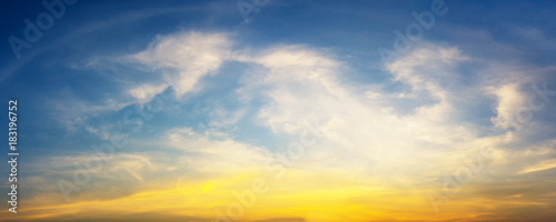 Panorama twilight sky and cloud