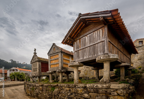 Fisherman's village of Combarro. Barns. Galicia. Spain.