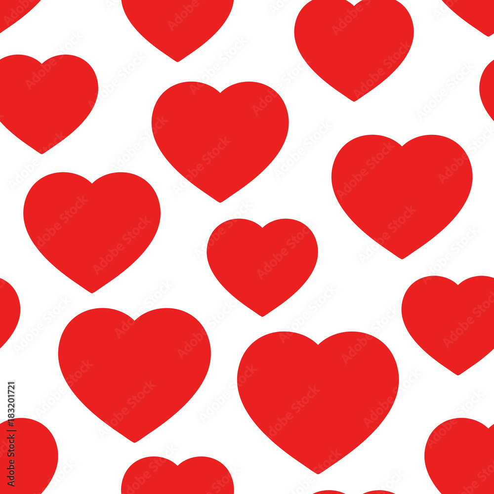 Heart seamless pattern background. Business flat vector illustration. Love valentine day sign symbol pattern.