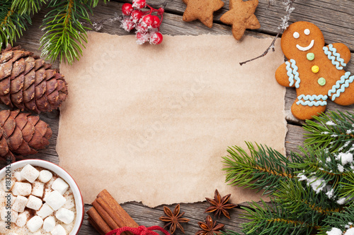 Εκτύπωση καμβά Piece of paper for christmas wishes