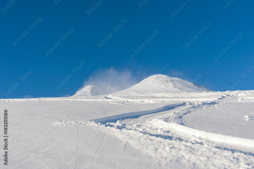 Ski resort. Slope of Elbrus